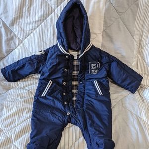 Navy Polo Ralph Lauren Baby Snowsuit 3M